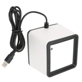 Zunate Hands-Free Barcode Scanner, R42 2D 1D Barcode Scanner All-Round Desktop USB Barcode Reader Mobile Scan Code Payment Box, for POS PC Supermarket Bookstore Retail Centre