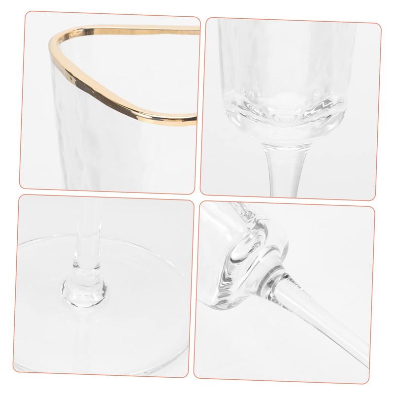 GRIRIW Glamorous Wedding Flutes 2pcs Crystal Glasses Perfect for Toasting