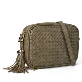 Gladdon Crossbody Bags for Women Woven Ladies Handbags Waterproof Shoulder Bags Multipocket Leather Messenger Bag