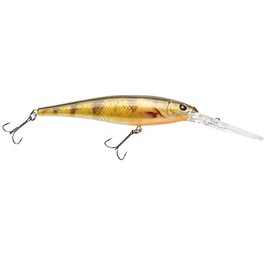 Berkley Flicker Minnow Fishing Lure, HD Yellow Perch, 1/4 oz, 3in | 7.5cm Crankbaits, Realistic Minnow Profile, Sharp Dive Curve Gets to Fish Quickly, Equipped with Fusion19 Hook