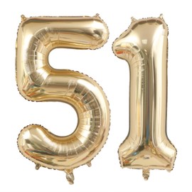40 Inch Champagne Gold Number 15 Balloons Number 51 Balloons，15th Birthday Decorations Supplies. (15)