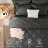 CozyLux Queen Comforter Set Dark Grey - Bed in a