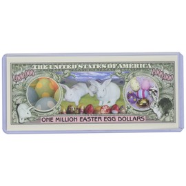 Easter Million Easter Egg Dollar Bill with Bill Protector