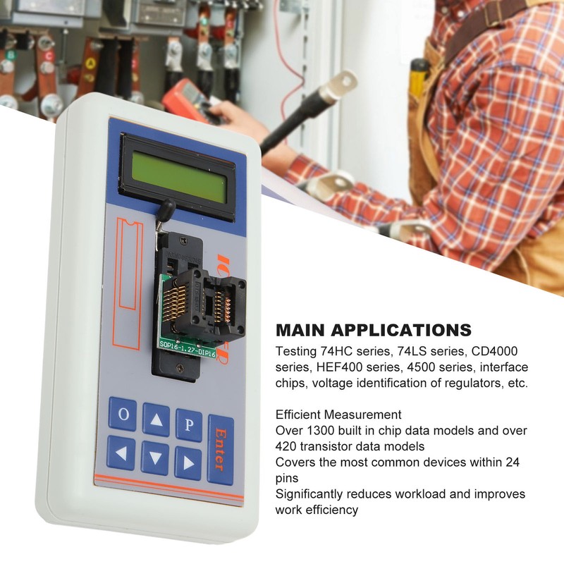 IC Tester High Accuracy Multifunctional Transistor Tester for 74HC Series