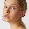 PABBEU 2mm Gold Hoop Earrings for Women Large 14K Real
