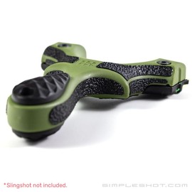 Custom-Cut Slingshot Grips - Slingshot Frame: Scout LT2, Grip Texture: Rubber-Black