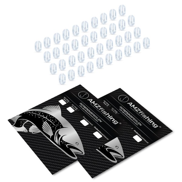 AMZfishing® 40 x Rotation Beads Transparent or Fluorescent | 2-Way