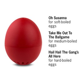 Brainstream Beep Egg Basic Singing and Floating Egg Timer, Red