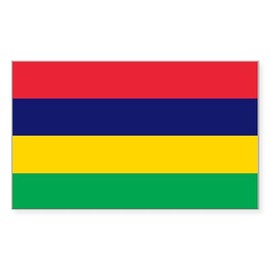CafePress Flag of Mauritius Rectangle Bumper Sticker Car Decal