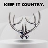 Huge 4.5" Deer Antler Car Emblem for Hunters and Outdoorsmen