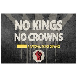 Anti Trump Stickers, No Kings No Crowns Waterproof Stickers for Bumper, Laptop, Luggage, and Window, 5.9"x3.9" Anti-Authoritarian Political Protest Design Sticker Gifts for Anti-Republicans