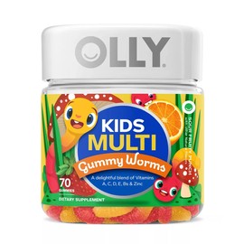 OLLY Kids Multi Gummy Worms 70 Count Fruity Punch Vitamins for Kids