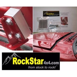 RockStar 4x4 Original fits Jeep Cherokee hood spacer NO PLASTIC XJ hood lift louver aluminum
