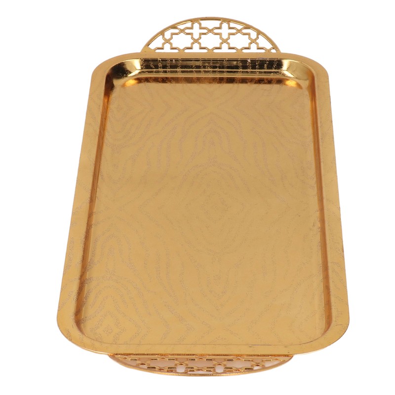 Serving Tray Gold Retro Light Luxury Oblong Water Cup Tea