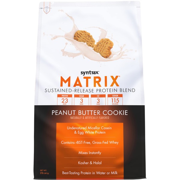 Syntrax, Matrix 2.0 Sustained-Release Protein Blend, Peanut Butter Cookie, 32 oz