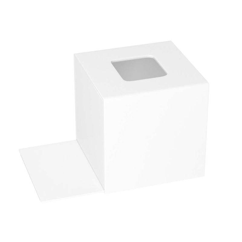 HIIMIEI Acrylic Tissue Box Cover White Tissue Holder Square Napkin