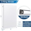 SUIN 1/2'' 3 Ring-Binders - 0.5 inch View-Binder with Round