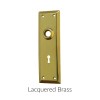 Oiled Bronze rectangular door trim plate with hub and keyhole(escutc