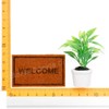 Odoria 1/12 Miniature Plants and Welcome Mats Doormat Dollhouse Decoration