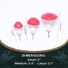 3Pcs Mushrooms Mini Miniature Figurines Garden Mushrooms Model Statue Ornaments