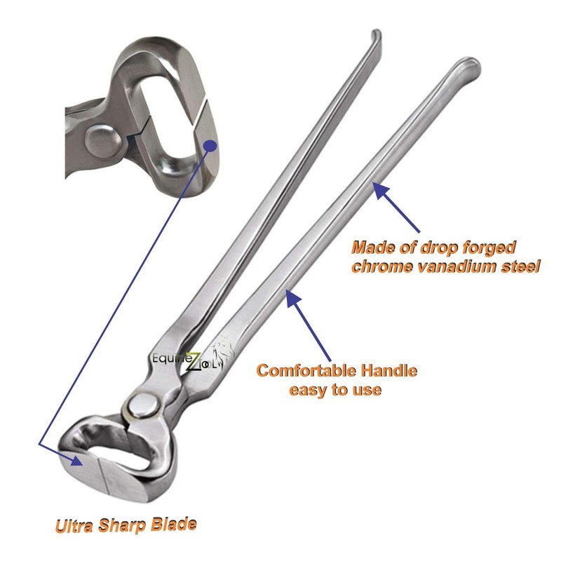 14-Inch Hoof Nipper - Premium Vanadium Steel Farrier Tool with