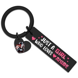 OEHEDOU Anime Gifts For Girls Just A Girl Who Loves Anime Kawaii Anime Merch Amine Stuff For Girls Keychain Gifts For Anime Lovers Cool Anime Gifts For Teen Girls Anime Lover Gifts Girls Anime Gifts