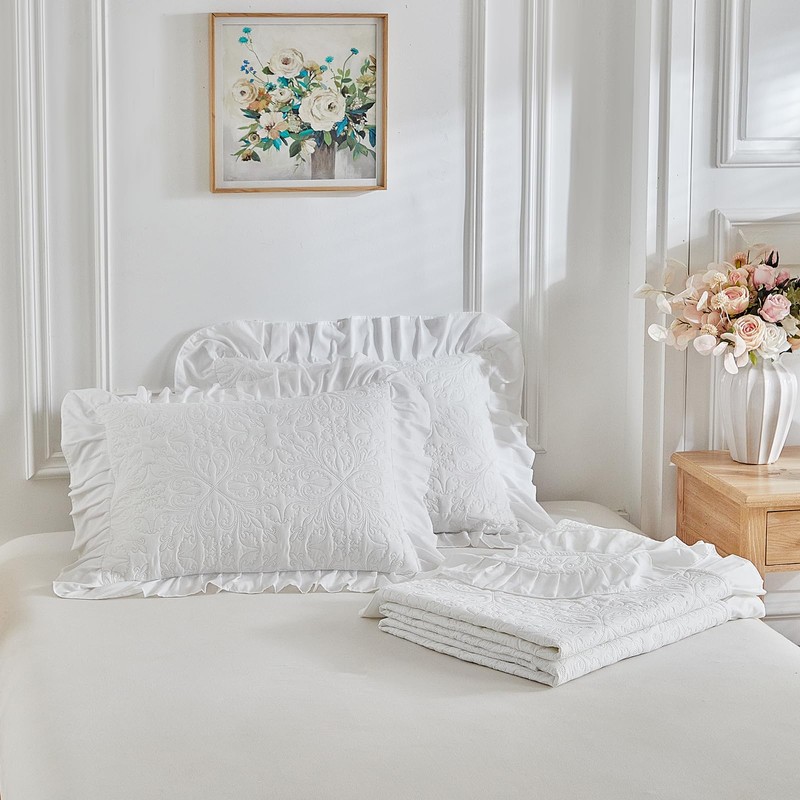 Ruffles Quilt Set Queen Size 96 * 96in - 3