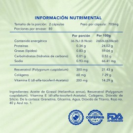 Suplemento en cápsula Naturagel Suplementos Alimenticios Resveratrol x 700mg