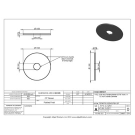 Allied Titanium 0001671, (Pack of 6) 5/16 Inch Fender Washer 0.078 Thick X 1-1/2 Inch Outside Diameter, Grade 2 (CP)