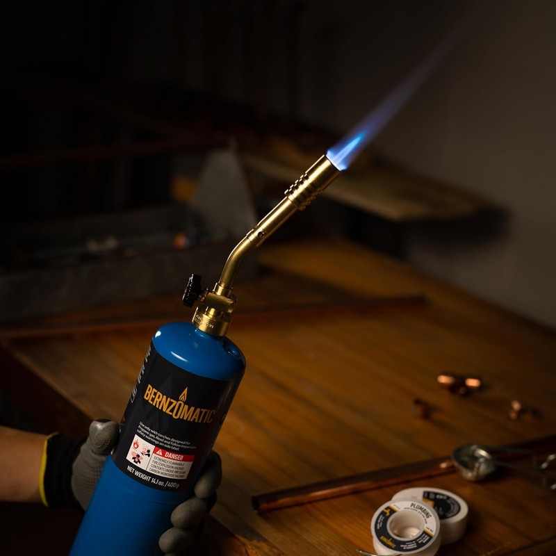 Bernzomatic® Wide Flame Brass Torch - Manual Ignition, Wide Pencil