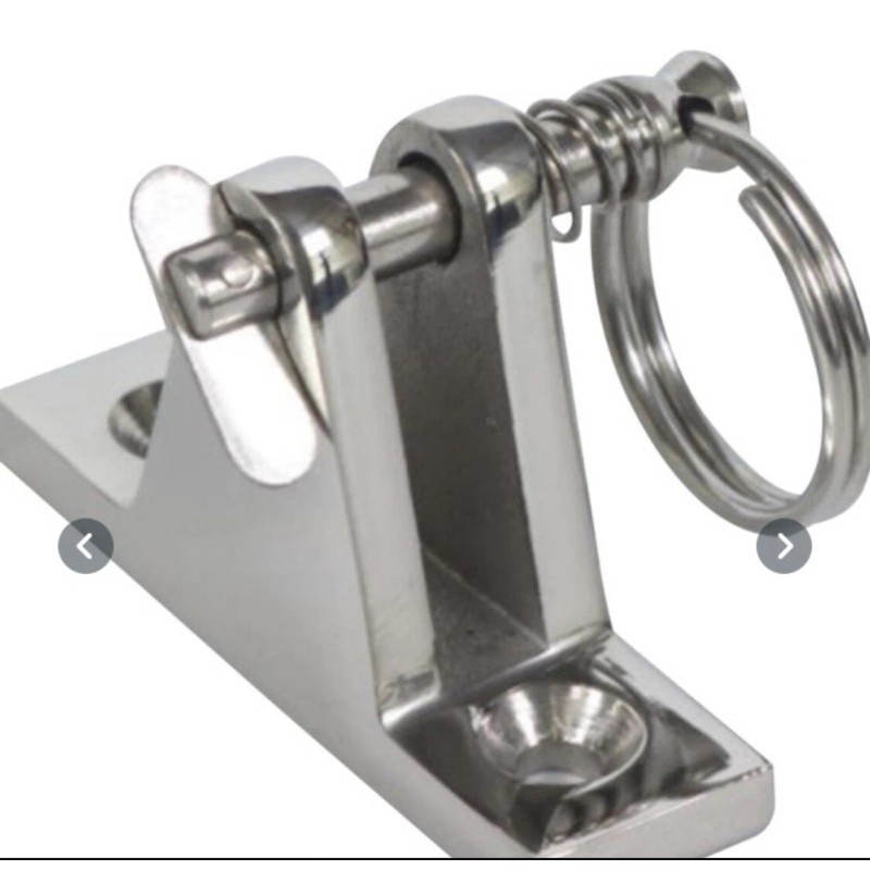 Unbranded (2) SS 316 Straight Deck Hinge Mount w/Quick Release.