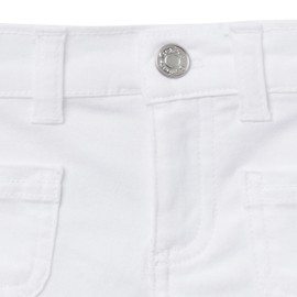 Gerber Baby Toddler Girls' Twill Shorts, White