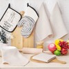 LONGHAOCHA 100% Cotton Kitchen Dish Cloths, Waffle Weave Ultra Soft