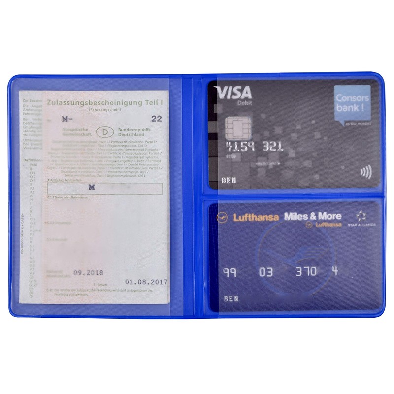 Car Registration Protective Case 4 Compartments Made in Germany Case