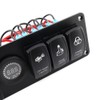 6 Gang Toggle Rocker Switch Panel Colorful LED Voltmeter for