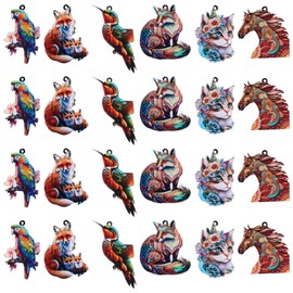LEGENTLISUR Cute Animal Charms Large Quantity Multicoloured Acrylic Pendant Charms for Jewellery Making DIY Bracelets Necklaces Earrings, Acrylic