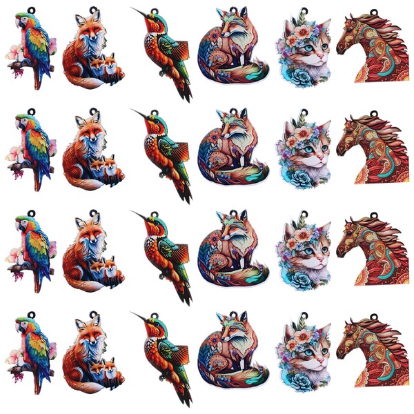 LEGENTLISUR Cute Animal Charms Large Quantity Multicoloured Acrylic Pendant Charms