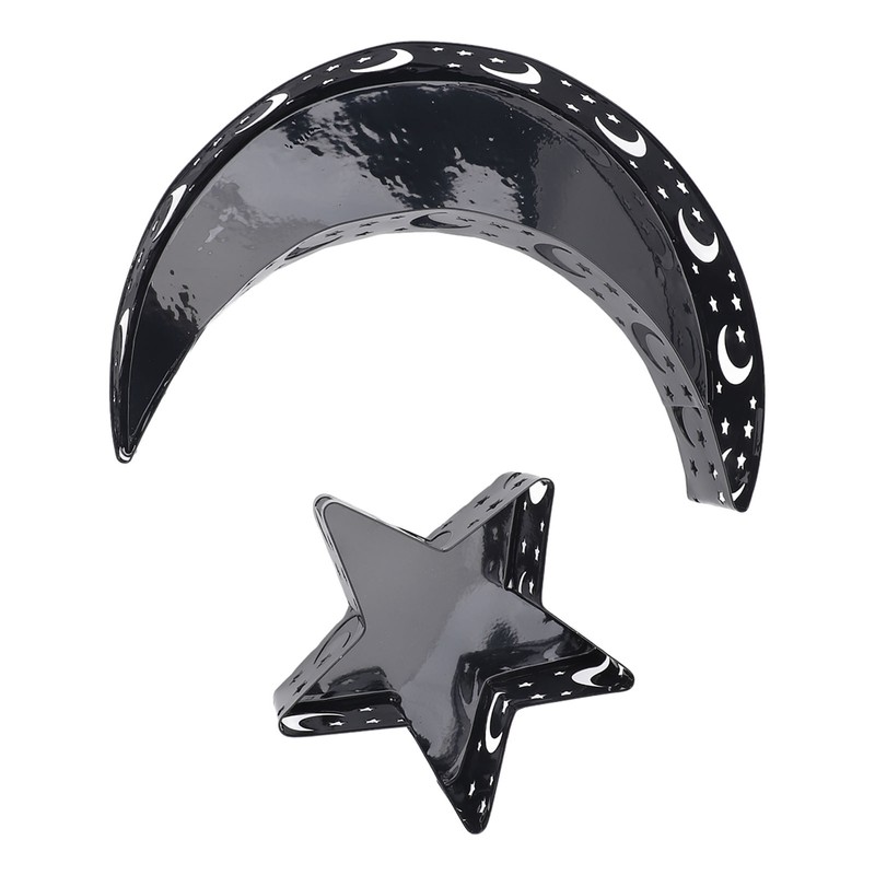 Ramadan Dessert Tray Iron Reusable Large Capacity Moon Star Shaped
