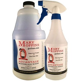 Mary Moppins Advantage Waterless Wash & UV Protectant 64oz with Spray Bottle/Sprayer