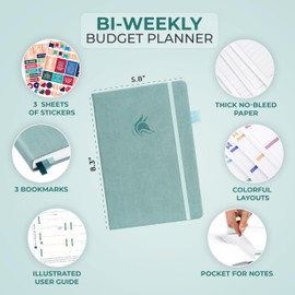 Clever Fox Bi Weekly Budget Planner – Undated Financial Organizer Book – Expense Tracker, Budgeting & Bill Notebook, A5 (Blue Surf)