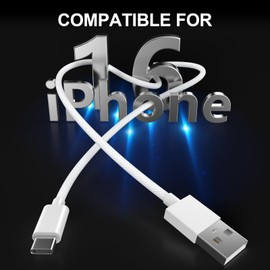 10FT Car Carplay Cable for iPhone 17 16, 2 Pack [Apple MFi Certified] 60W USB A to USB C Fast Charging Cable Woven Car Charger Cord Compatible for iPhone 17/17 Pro/17 Pro Max/Air/16 Pro Max/15 Pro Max