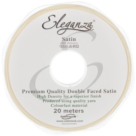 ELEGANZA Double Faced Satin 10mm x 20m Cream No.62