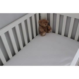 White Cot Bed 100% Cotton Flannelette Flat Sheet 100 x 150 cm - 2 Pack