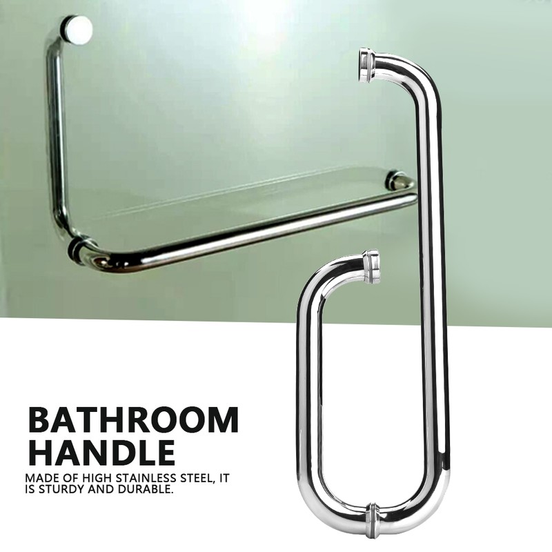Stainless Steel Shower Door Handle Bathroom Glass Door Handle Shower