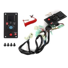 Ignition Switch Panel for Honda Outboard Single Engine 06323-ZZ5-764 Ignition Cut Off Kill Switch Key Wire by LLD_TK