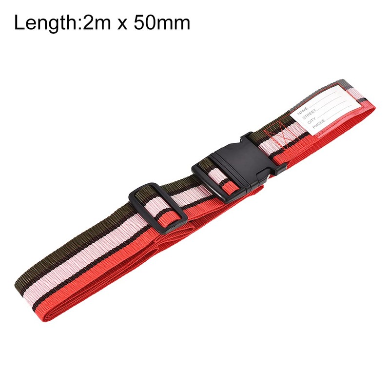 sourcing map Luggage Strap Suitcase Belt with Buckle Label, 2Mx5cm