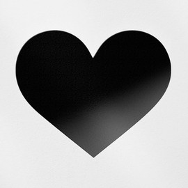 Decal Stickers of Heart (Black) (Set of 2) Premium Waterproof Vinyl Decal Stickers for Laptop Smartphone Car Dirt Bike Wall Room Mason Jar Bathtub Door Skateboard Console - BICVER1d21972BLW19Y24