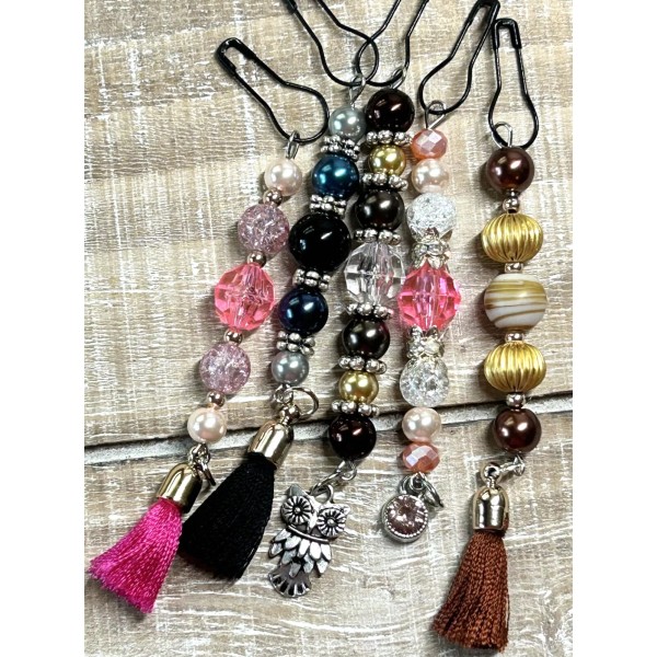 Bead Dangles for Junk Journals set of 5 beaded dangles