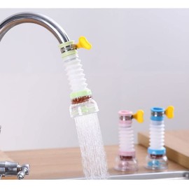 4every 360°Rotary Faucet Spout Water Filter 3PCS Filter Sprayer Faucet Water Saving Device Pressurized Shower Faucet Accessories Home Kitchen Faucet Filter Silicone Spout Long Life
