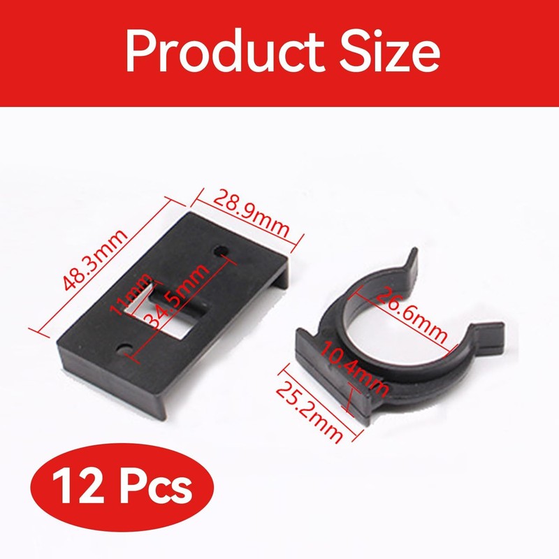VNIDJGB 12 Pcs Plinth Clips, Heavy Duty Adjustable Kick Board